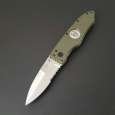 Silver Combo Blade - Flatline Olive Handle