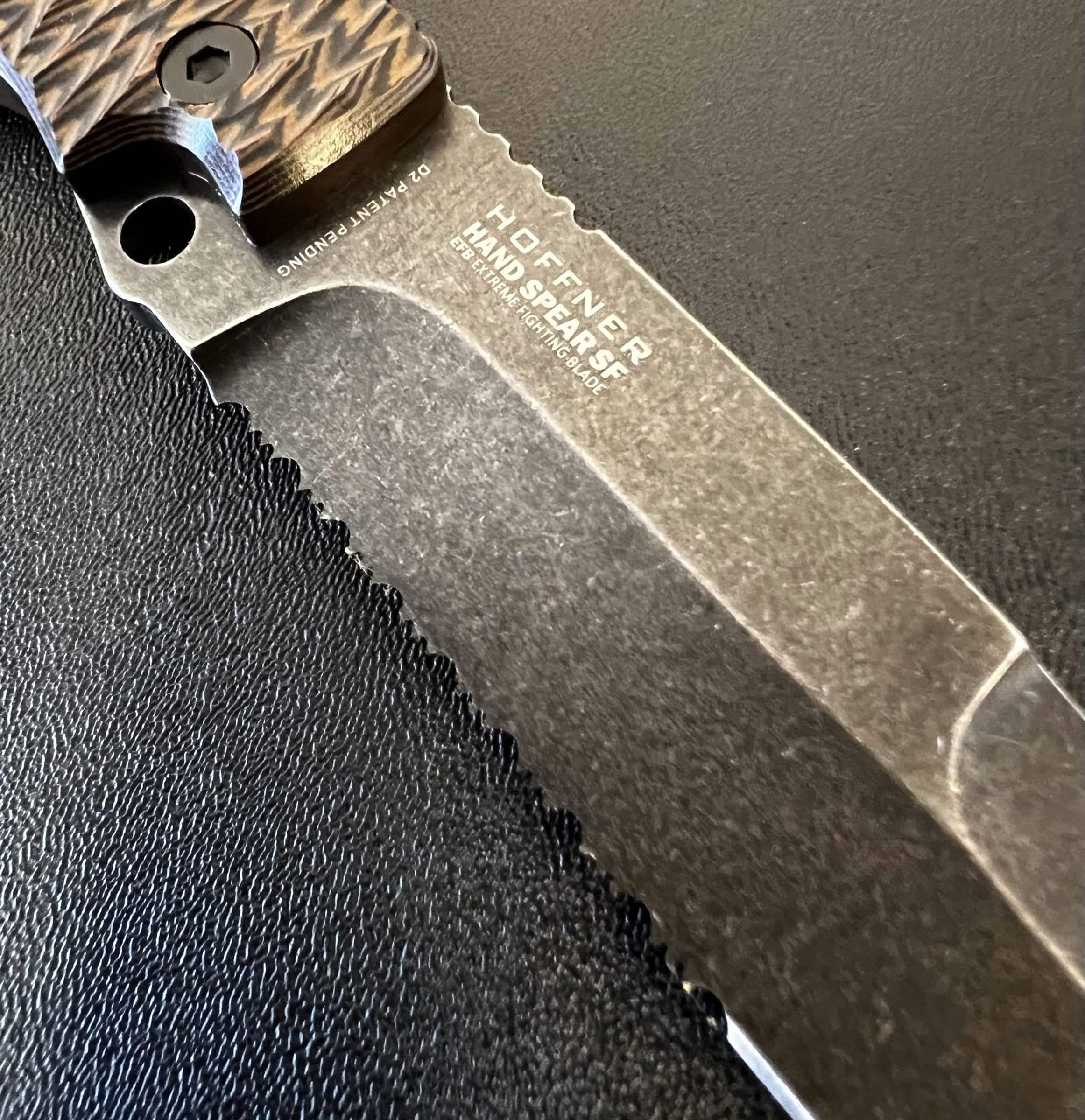 ２点NOCOFFEE × THINGFABRICS エプロン、HAWKSカバー Special Forces Hand Spear 5″ Knife: D2 Steel & Serrations