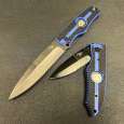 Black Smooth Blade – Thin Blue Line Handle