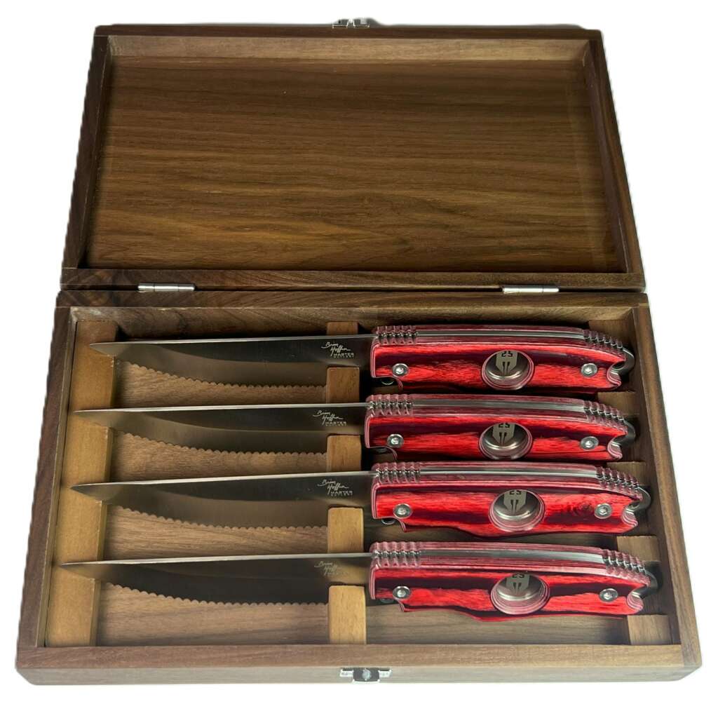 Steakmaster Steak Knife Set With Walnut Case