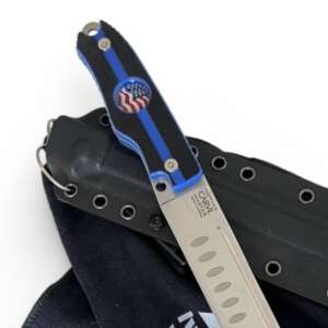 Patriotic USA Flag Carvemaster 12" Carving Knife, Blue Handle
